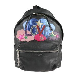 YVES SAINT LAURENT Black Leather Love Shoulder Bag